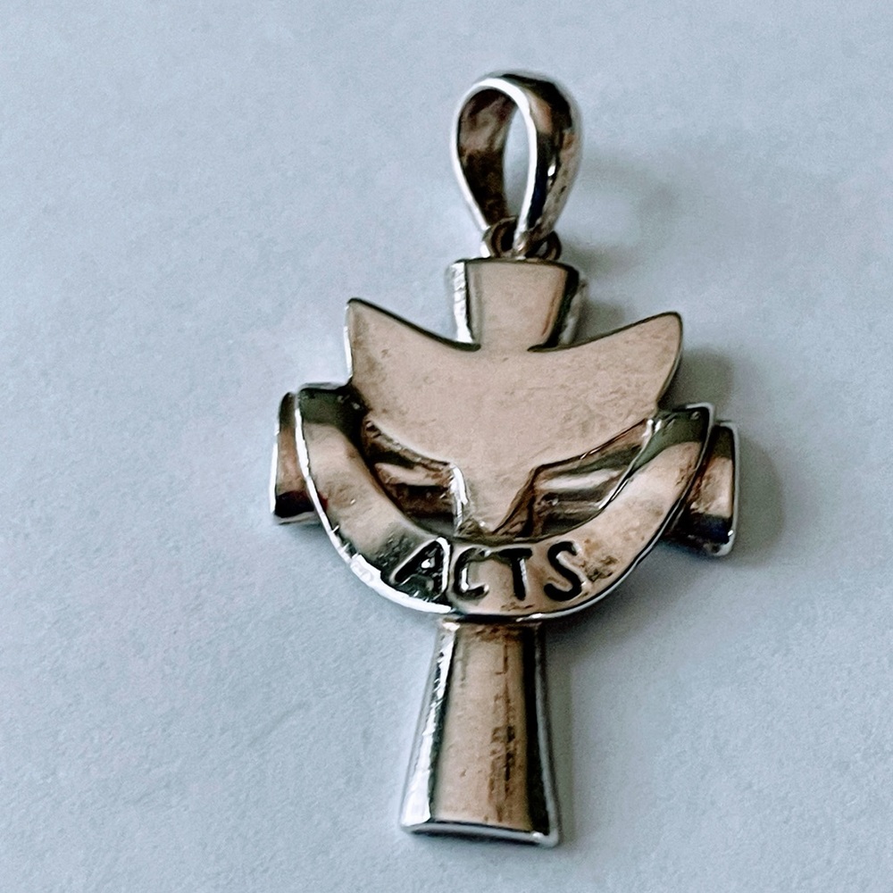 ACTS Silver Cross Pendant